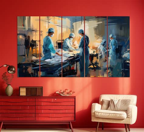 Surgery Wall Art, Operating Room Canvas Print in an Oil Painting Style, Surgeon Gift, Hospital ... - medical art