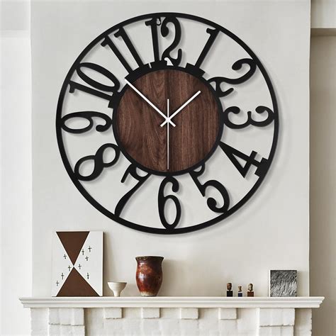 Amazon.com: LEIKE Large Wall Clocks,Silent,Non Ticking,Battery Operated ...