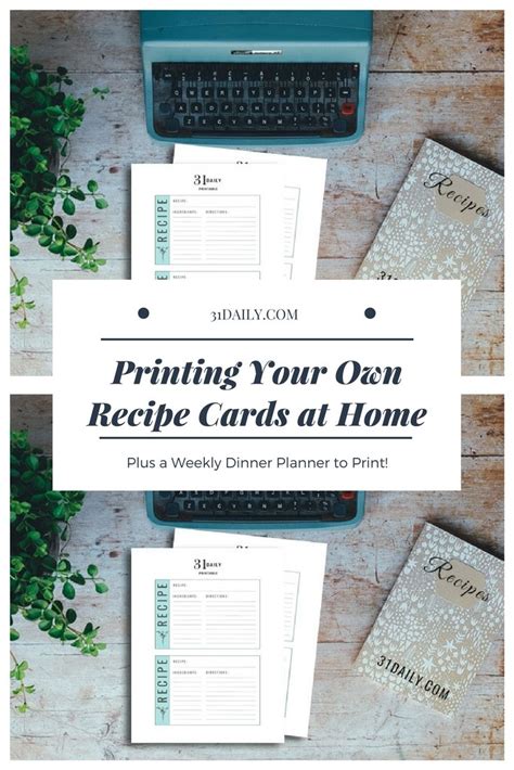 Image result for Printing Recipe Cards On Computer