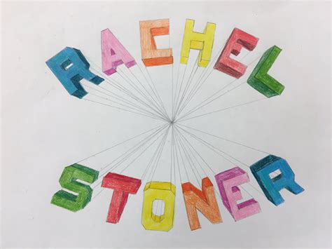 Image result for 2-Point Perspective Name Drawing