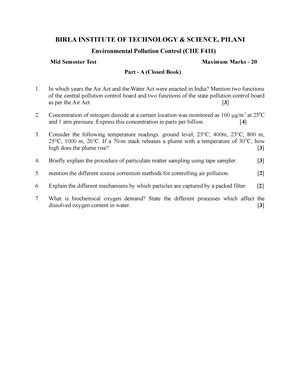 Exam December 2017, questions - BIRLA INSTITUTE OF TECHNOLOGY & SCIENCE ...