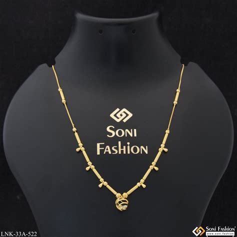 1 Gram Gold Plated Artisanal Design Necklace for Ladies - Style A522 ...