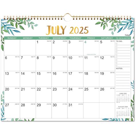 2025-2026 Calendar - 2025-2026 Wall Calendar with 18 Months from Jul ...