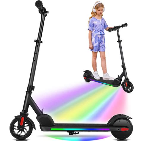 Electric Scooter Kids, Foldable E-Scooter for Ages 8-15, 7 Miles Long ...