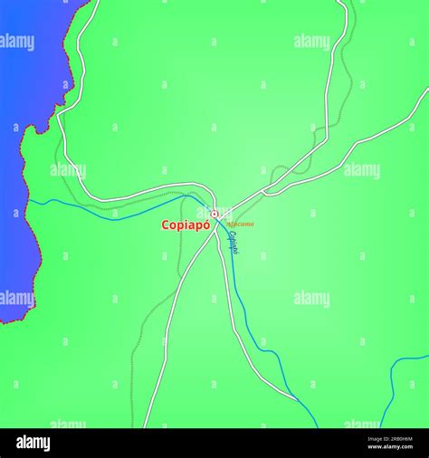 Map of Copiapó City in Chile Stock Photo - Alamy