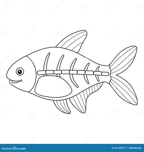 Xray Fish Coloring X Ray Fish In Sea Sea Views Cute Style Coloring