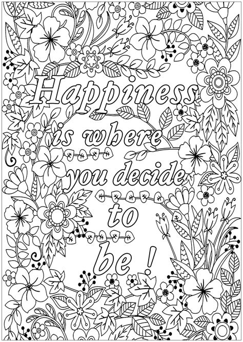 Adult Coloring Pages Quotes Printable