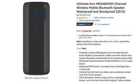 Ultimate Ears MEGABOOM drops to $105 ($195 off MSRP) on Amazon ...
