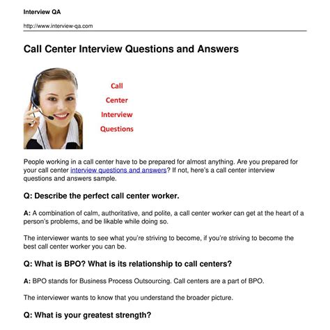 Image result for Call Center Sample Question