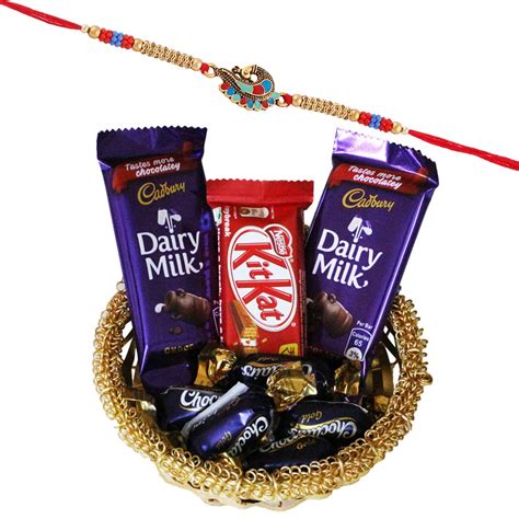 SFU E Com Peacock Rakhi with Chocolate Gift Hamper : Amazon.in: Grocery ...
