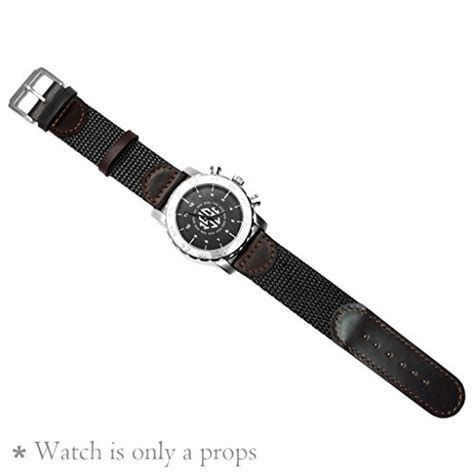 Buy IVAPPON Men's Calfskin Leather and Nylon NATO Watch Strap Swiss ...