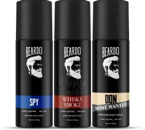 BEARDO Long Lasting Deo Sprays Combo for Men | Spy, Whiskey Smoke & Don ...