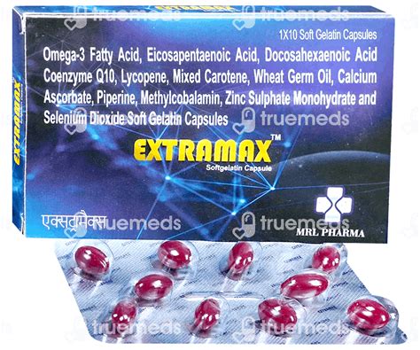 Extramax Soft Gelatin Capsule 10 - Uses, Side Effects, Dosage, Price ...