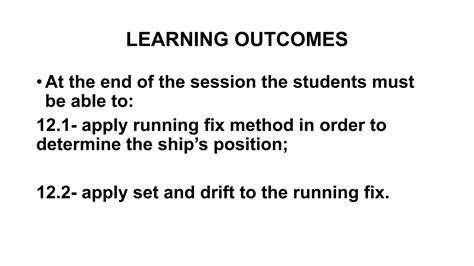 Image result for Running Fix On Chart Work Example