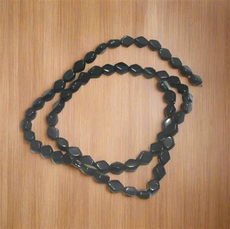 1 String Fire Polish Diamond Beads Black 5x6mm – beadsnfashion