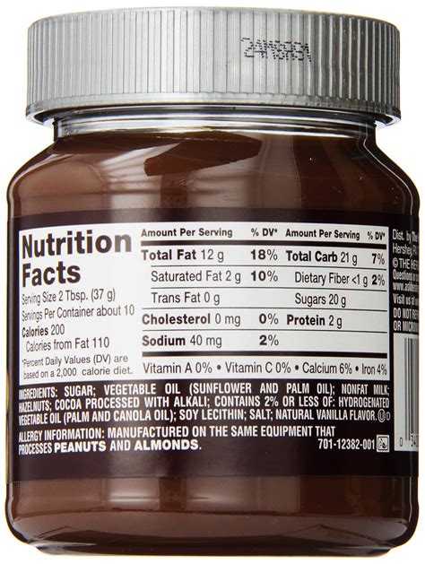Chocolate Hershey Nutrition Facts at Martha Stull blog