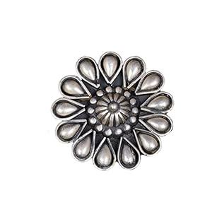 Shyle 925 Solid Sterling Silver Ring, Moh Timeless Flower Ring ...