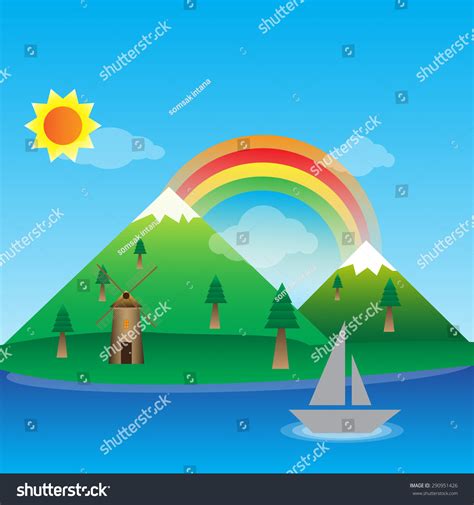 Cartoon Landscape Vector 的图像结果