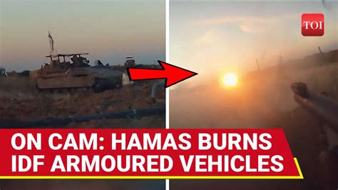 On Cam: Hamas Fighters Emerge From Rubble, Blow Up IDF Vehicles In ...