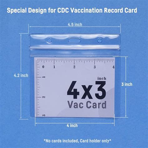 Buy 6 Pack Vaccine Card Holder, CDC Vaccination Card Protector 4 X 3 ...