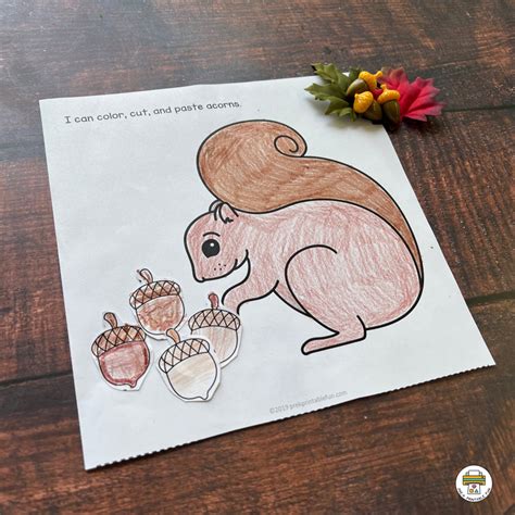Squirrels and Acorns Preschool Activity Pack