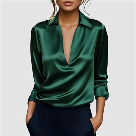Astrid™ Elegant Satin Blouse – Grayson & Porter
