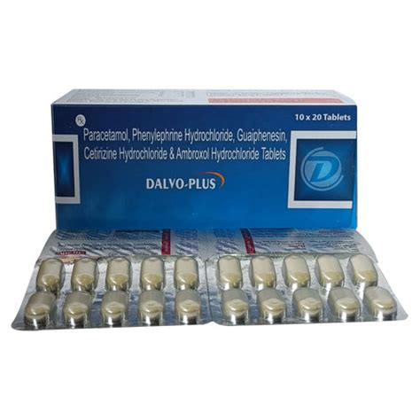 Paracetanmol + Phenylpherine Hcl + Guaiphensin + Cetirzine hcl + Ambro