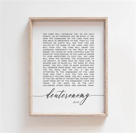 Deuteronomy 28:1-14 Blessings Bible Verse Wall Art, Printable Wall Art ...