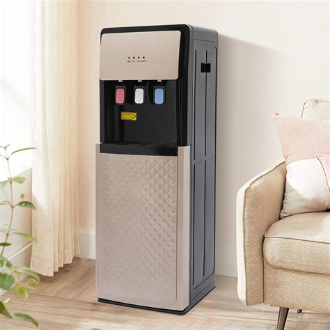 Champaign Gold Bottom Loading Water Dispenser - Hot, Cold & Room Temperature Water, 500W Heating ...