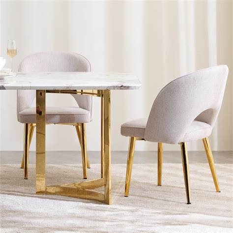 Buy Vogue NXT Set of 2 Fabric Dining Chairs - Beige from Home Centre at ...