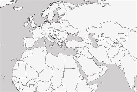 A Blank Map Thread | Middle east map, Europe map, Africa map