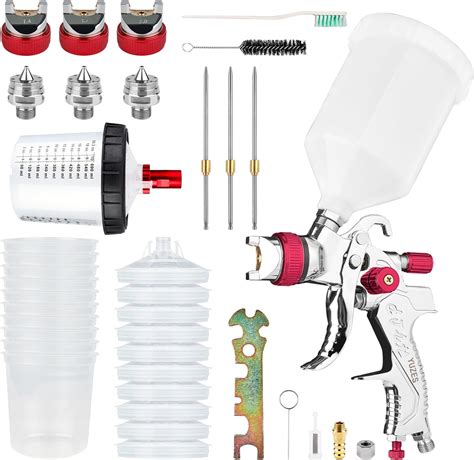 Amazon.com: Disposable Paint Gun Cups Spray Gun Cup Liners and Lid System 20 Ounce (600ml) Paint ...