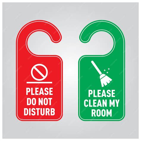 Do not disturb please clean my room tag sign | Premium Vector