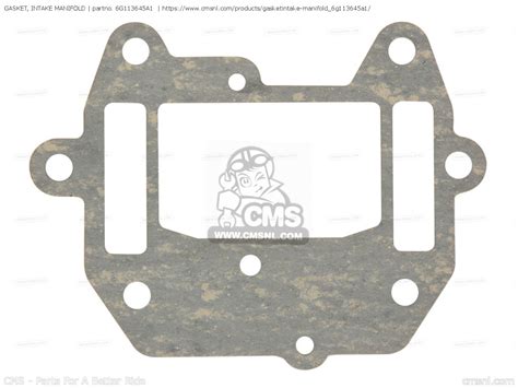 6G113645A1: GASKET, INTAKE MANIFOLD (NAS) Yamaha - buy the 6G1-13645-A1 ...
