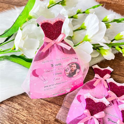 Princess Pink Glitter Gown Birthday Party Invitation | Set of 25 – The ...