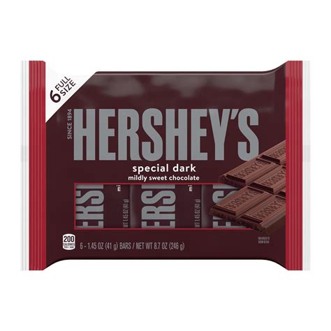 Hershey's, Special Dark Mildly Sweet Chocolate Candy, Individually ...