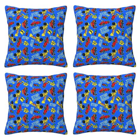 Home Throw Pillow Covers Two Sides Printed Tractors Blue Decor Sofa Living Room Bed Couch Car ...