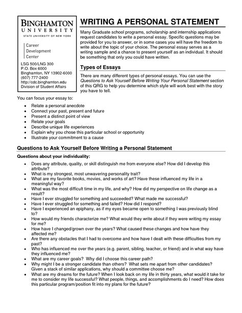 Image result for Sample Personal Statement Examples