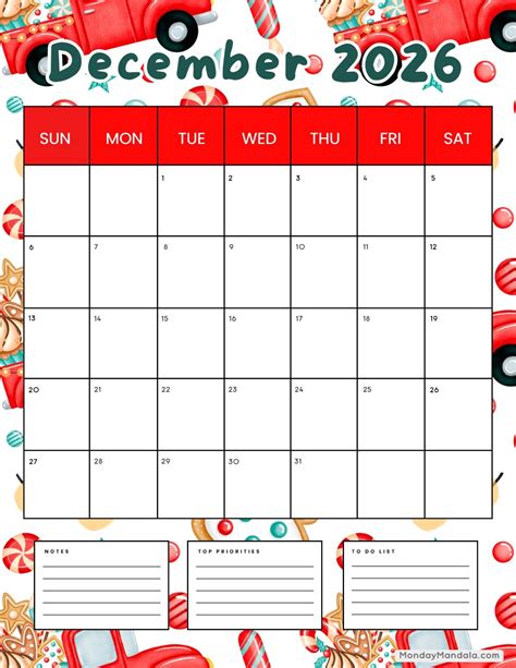December 2026 Calendars (52 Free PDF Printables)