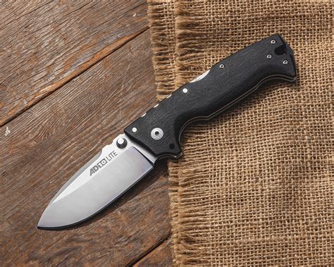 Cold Steel Demko AD-10 Lite Folding Knife 3.5" AUS-10A Drop Point Blade, Black GFN Handles ...
