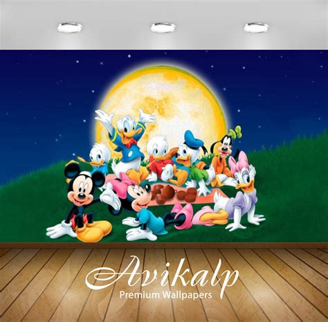 Avikalp Exclusive Awi3369 Mickey Mouse And Friends With Donald Duck Fa ...