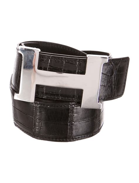 Hermès Crocodile Reversible H Belt Kit | Belt, Crocodile, Mens accessories