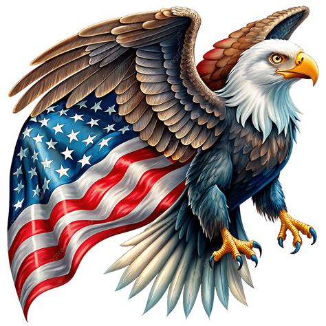 American Eagle Flag Vector