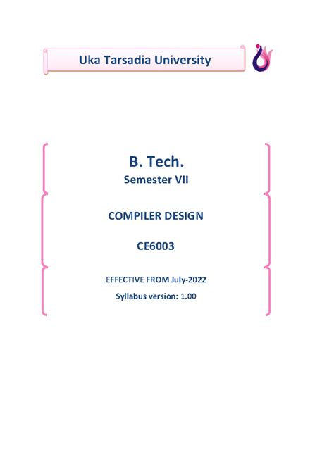 compiler design A clearer and more descriptive title will help others ...