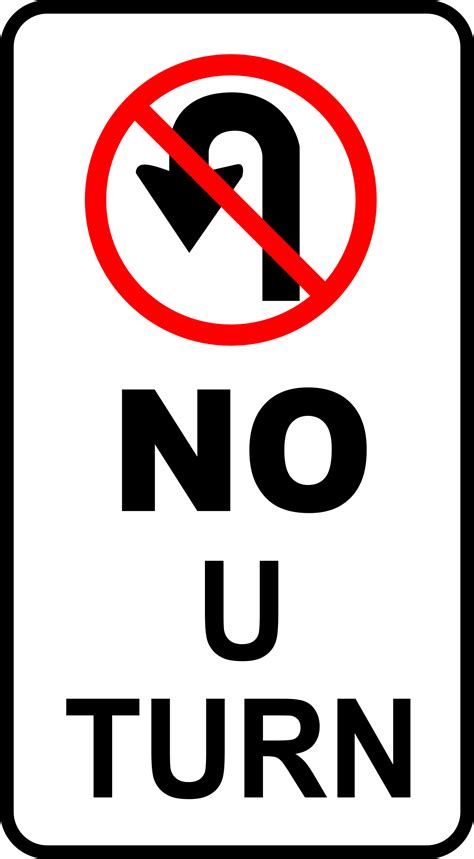 Clipart - sign-no U turn