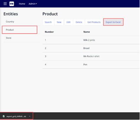 Data Model Excel Mendix 的图像结果