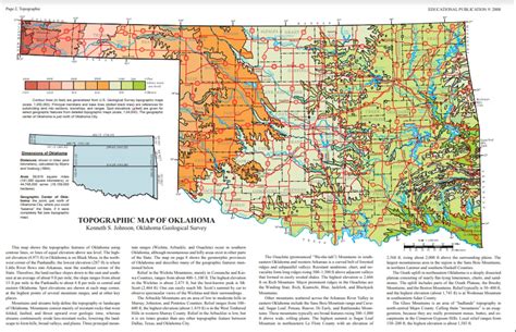 Oklahoma Elevation Map