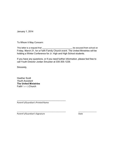 30 Free Excuse Letters (Absent Notes For School) - TemplateArchive