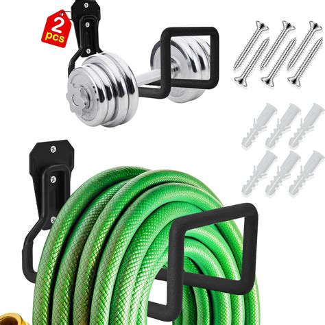 Amazon.com: TECHSHARE Metal Garden Hose Holder - Heavy-Duty Wall-Mount ...