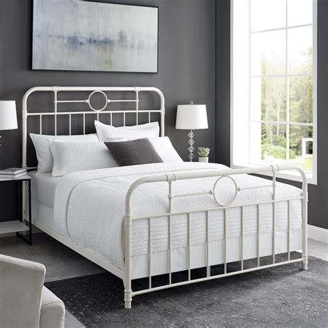 Antique White Queen Bed Frame in the Beds department at Lowes.com